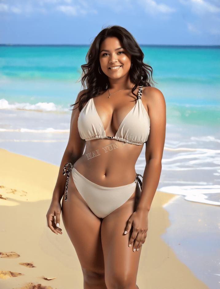 Plus Size Pure Color Bikini Beach Swimwear Thong Bikini Sexy Mini Micro Bikinis Print Swimsuit