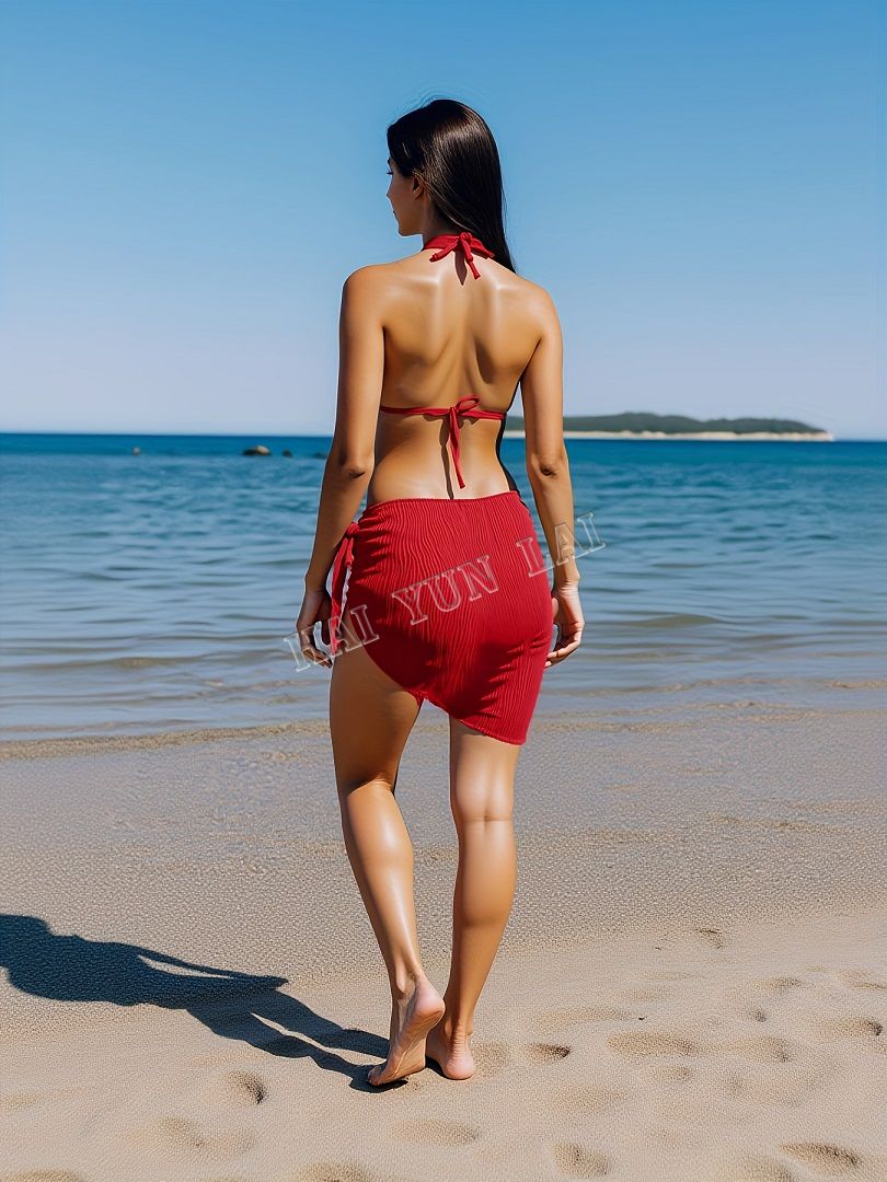 Nuevo Bikini Mujeres Rosa Hottie Sexy Traje de baño de tres puntos Netflix Traje de baño Playa Spa Fotografía