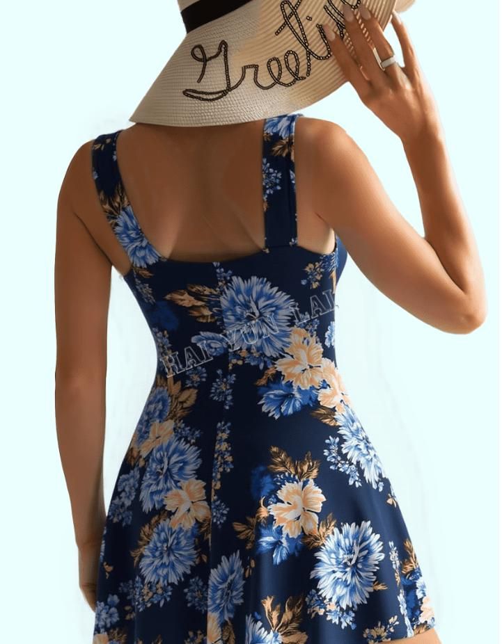 Haiyunlai 2025 Conjuntos de una pieza para mujer para el verano Bikinis Bañador sexy con estampado floral